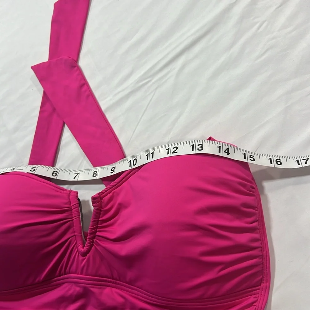 Tommy Bahama one piece pink swimsuit size 14 - Picture 3 of 10